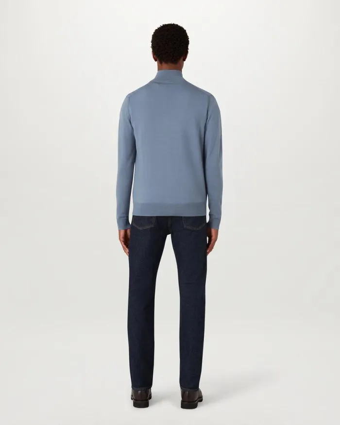 Knitwear Men Belstaff Kelbrook Zip Cardigan Blue Flint