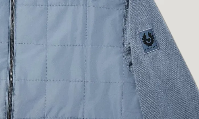 Knitwear Men Belstaff Kelbrook Zip Cardigan Blue Flint