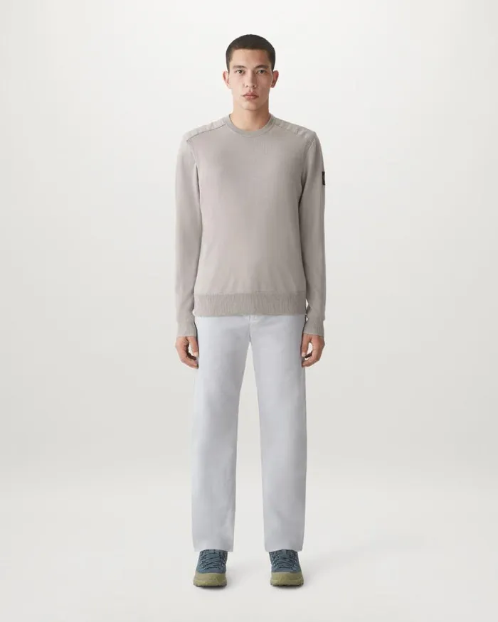 Knitwear Men Belstaff Kerrigan Crewneck Jumper Chrome Grey