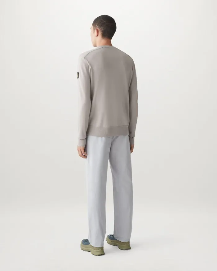 Knitwear Men Belstaff Kerrigan Crewneck Jumper Chrome Grey