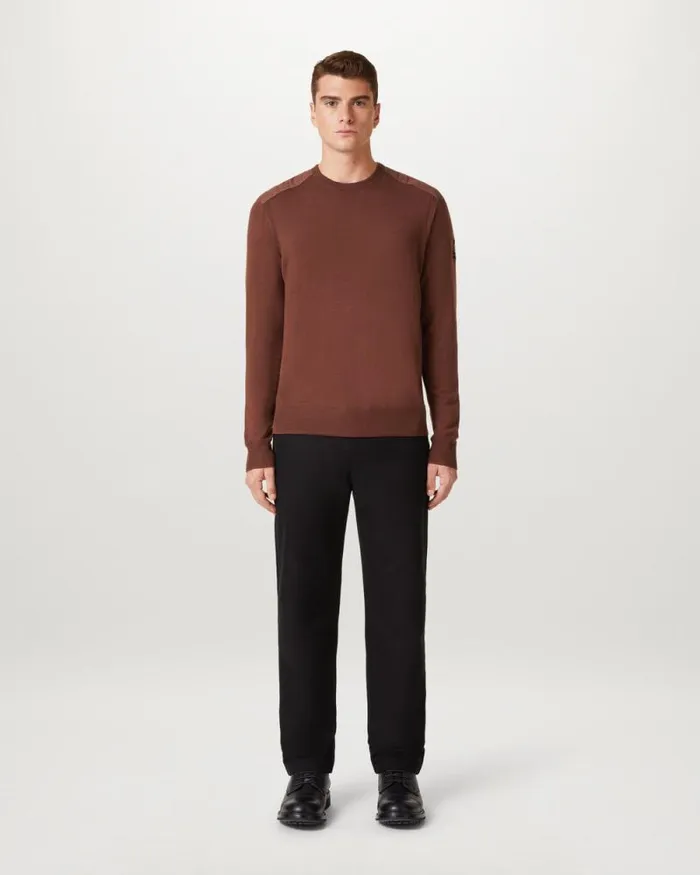 Knitwear Men Belstaff Kerrigan Crewneck Jumper Deep Copper Knitwear Men Belstaff Kerrigan Crewneck Jumper Deep Copper