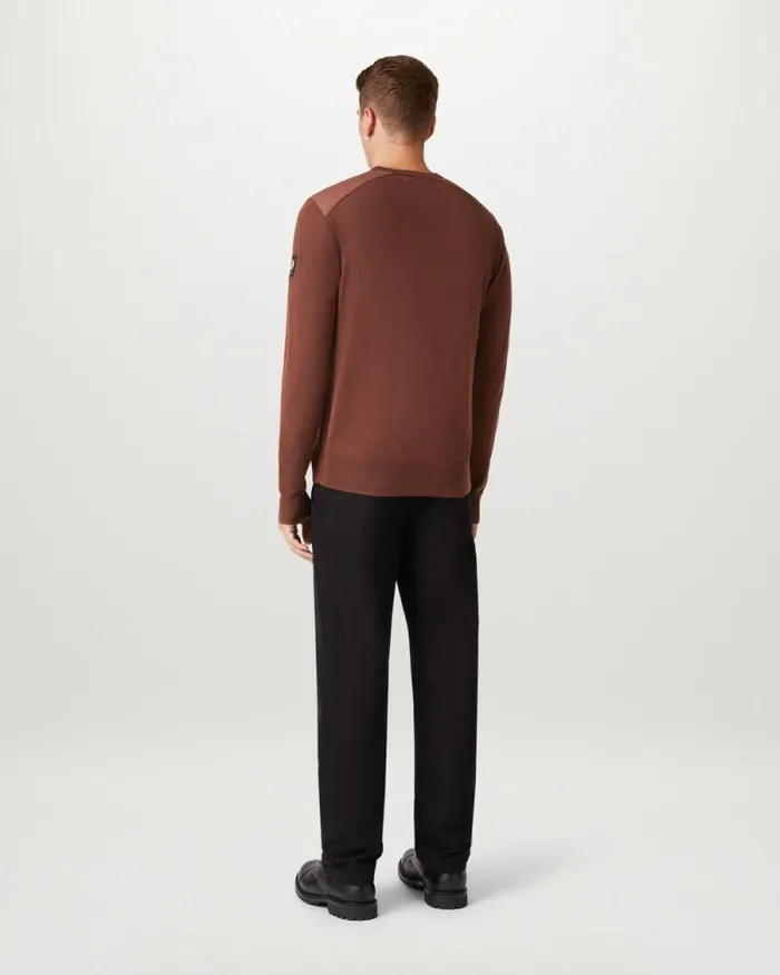 Knitwear Men Belstaff Kerrigan Crewneck Jumper Deep Copper Knitwear Men Belstaff Kerrigan Crewneck Jumper Deep Copper