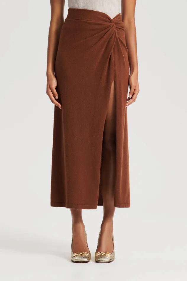 Knitwear Women CASHMERE SARONG SKIRT SPICE Scanlan Theodore Knitwear Women CASHMERE SARONG SKIRT SPICE Scanlan Theodore
