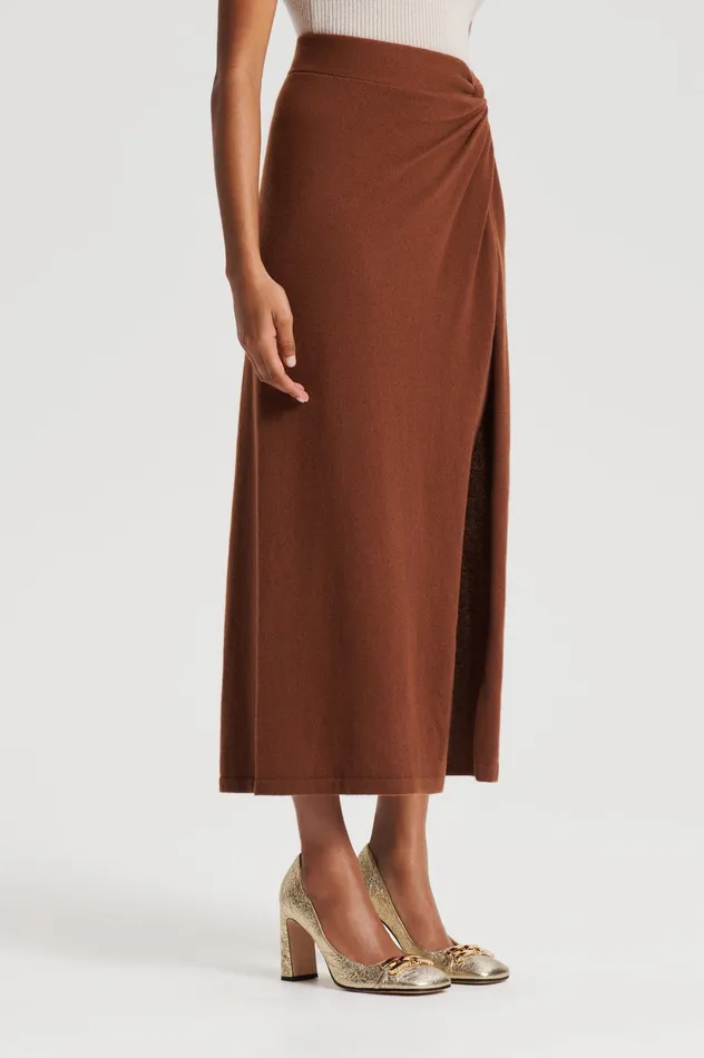 Knitwear Women CASHMERE SARONG SKIRT SPICE Scanlan Theodore Knitwear Women CASHMERE SARONG SKIRT SPICE Scanlan Theodore