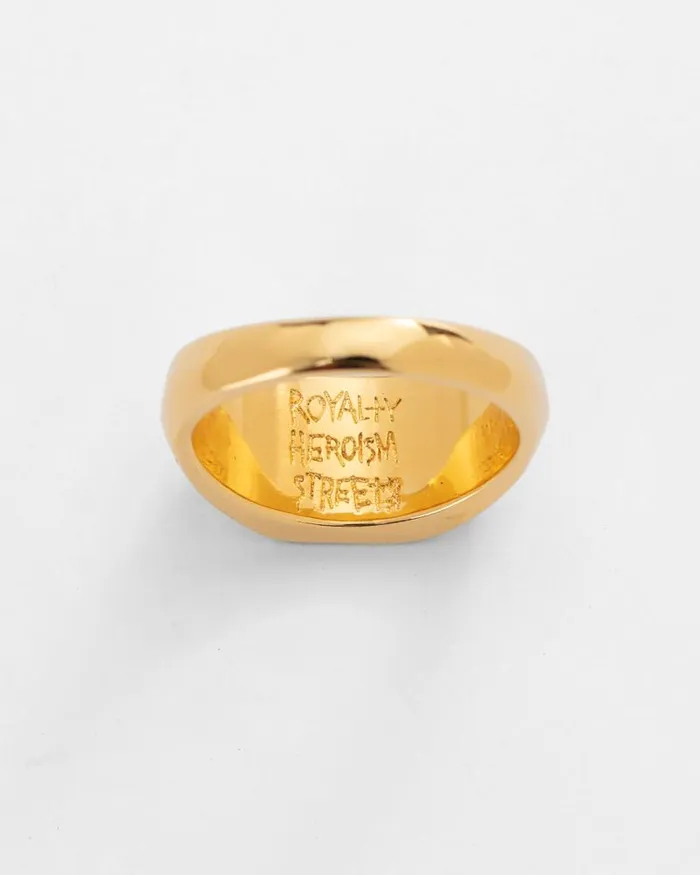 Ksubi 18k Dripps Box Cross Signet Ring WomensMens Jewelry