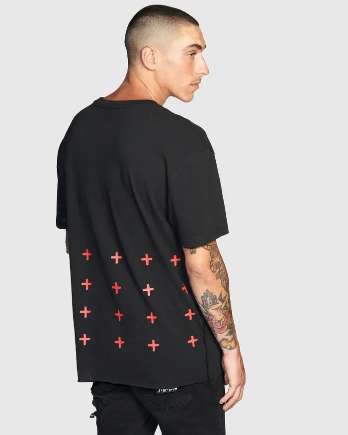 Ksubi 42154 Biggie Ss Tee Blackred Mens TShirts
