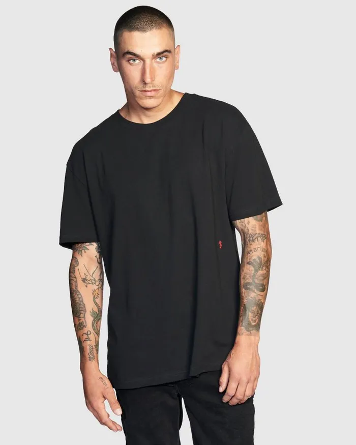 Ksubi 42154 Biggie Ss Tee Blackred Mens TShirts