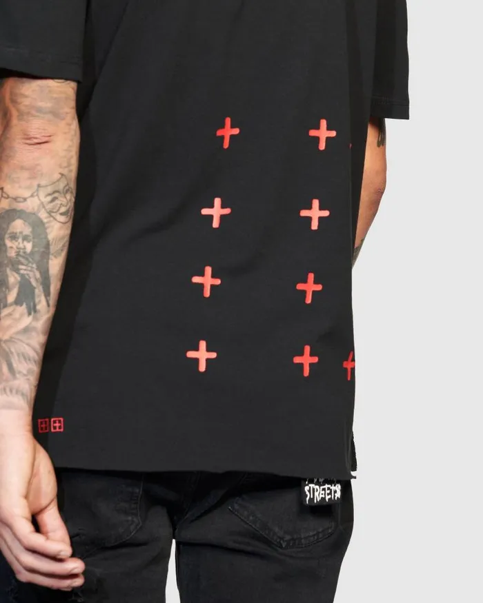 Ksubi 42154 Biggie Ss Tee Blackred Mens TShirts
