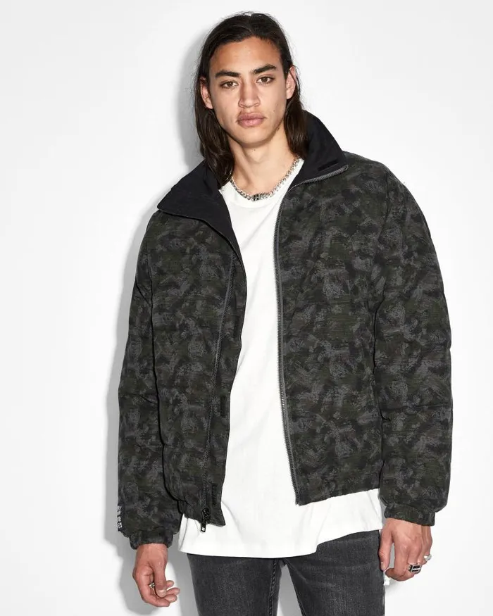Ksubi Amnesia Reversible Puffer Jacket Camo Mens Jackets