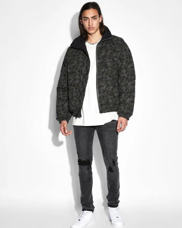 Ksubi Amnesia Reversible Puffer Jacket Camo Mens Jackets