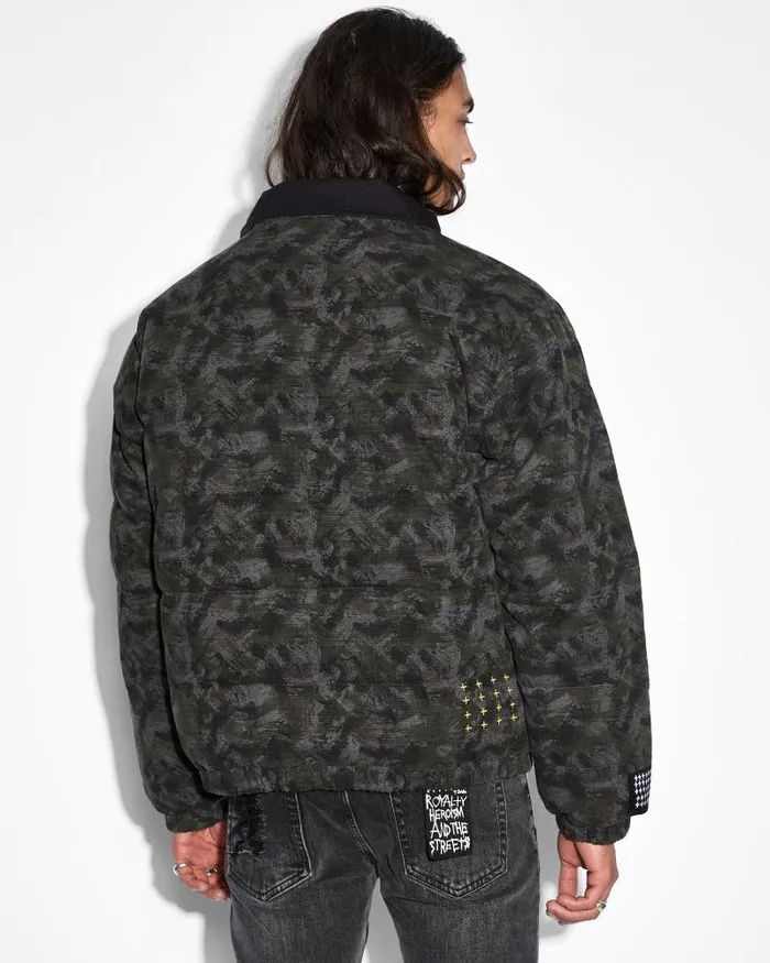 Ksubi Amnesia Reversible Puffer Jacket Camo Mens Jackets