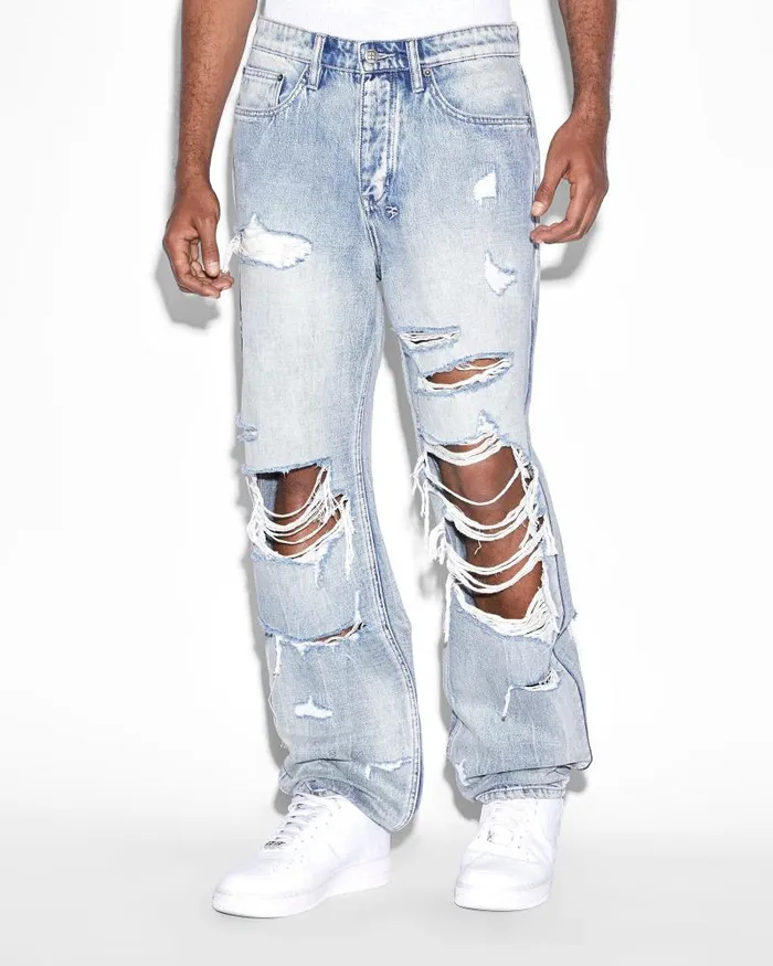 Ksubi Anti K Punk Blue Shred Mens Relaxed