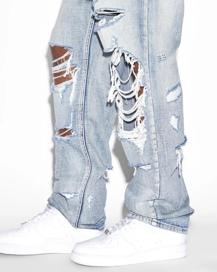Ksubi Anti K Punk Blue Shred Mens Relaxed