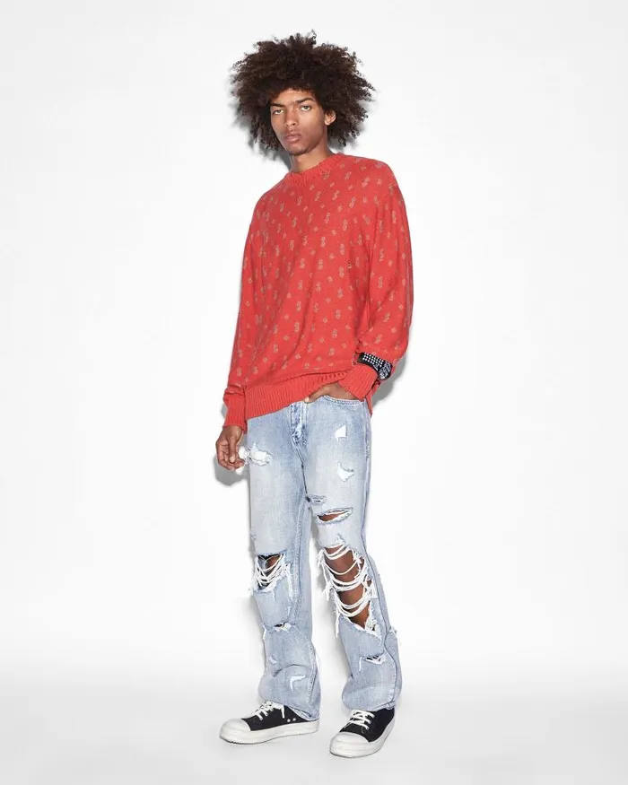 Ksubi Anti K Punk Blue Shred Mens Relaxed