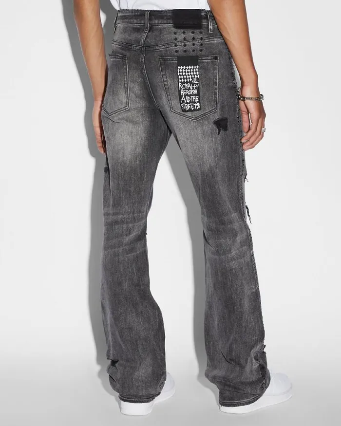Ksubi Bronko Black Metal Mens Bootcut