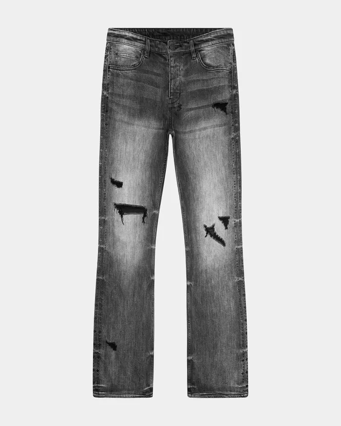 Ksubi Bronko Black Metal Mens Bootcut