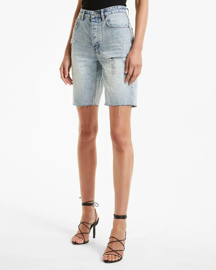 Ksubi Brooklyn Short Skream Trashed Womens Denim Shorts