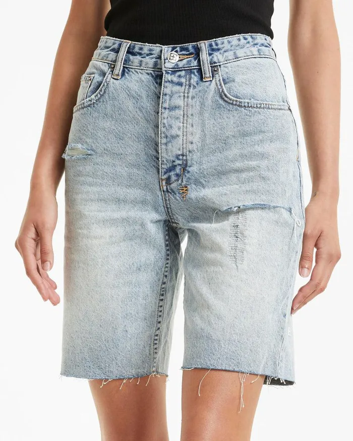 Ksubi Brooklyn Short Skream Trashed Womens Denim Shorts