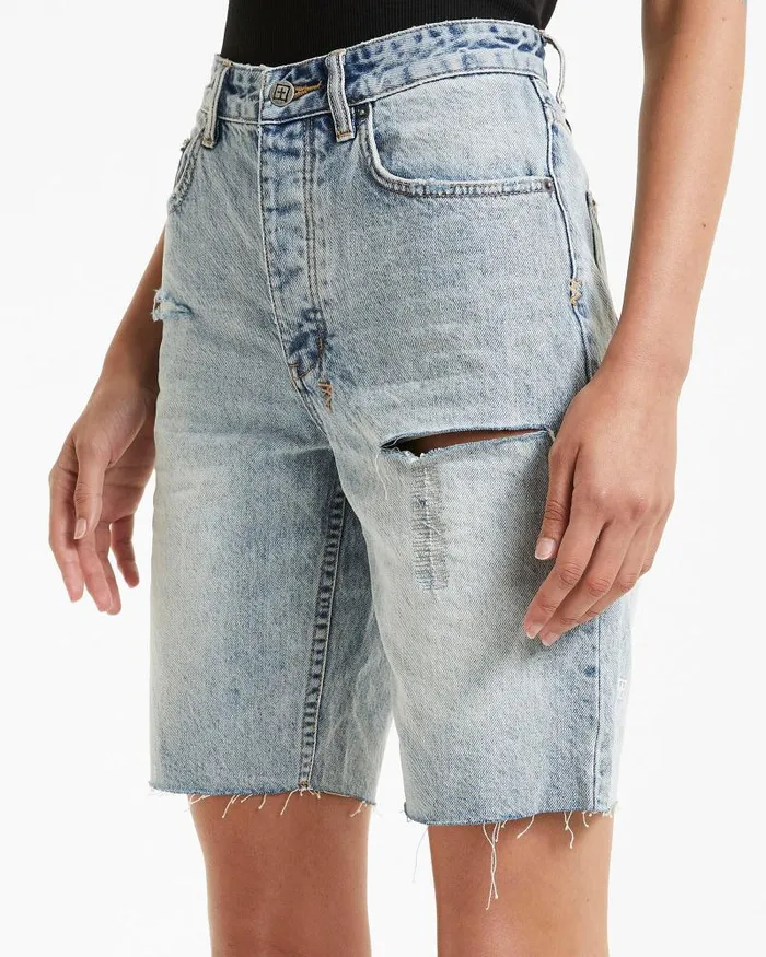Ksubi Brooklyn Short Skream Trashed Womens Denim Shorts