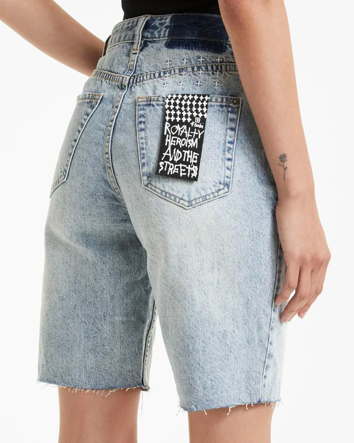 Ksubi Brooklyn Short Skream Trashed Womens Denim Shorts