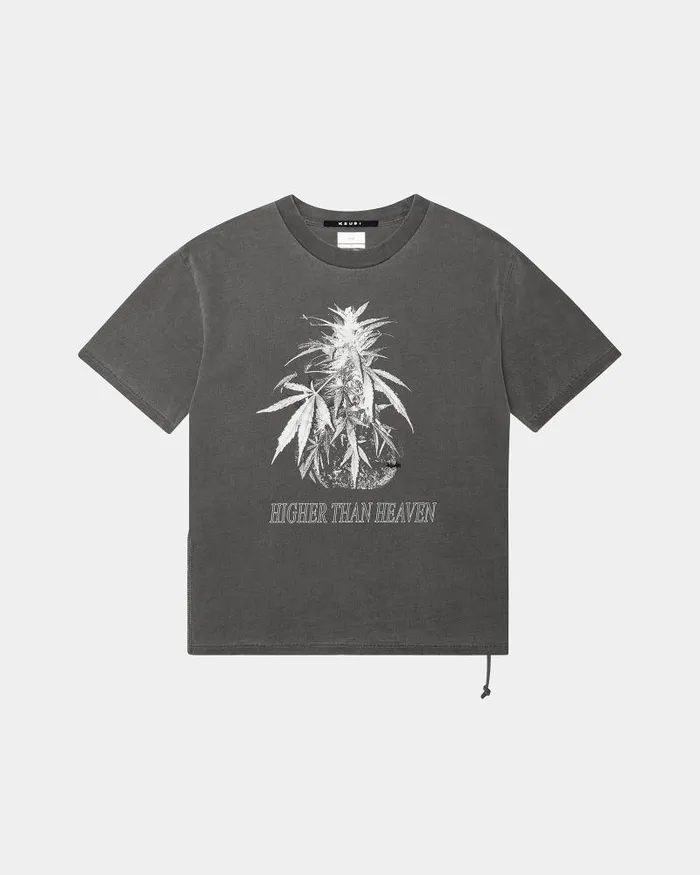Ksubi Cannabis Ekcess Ss Tee Charcoal Mens TShirts
