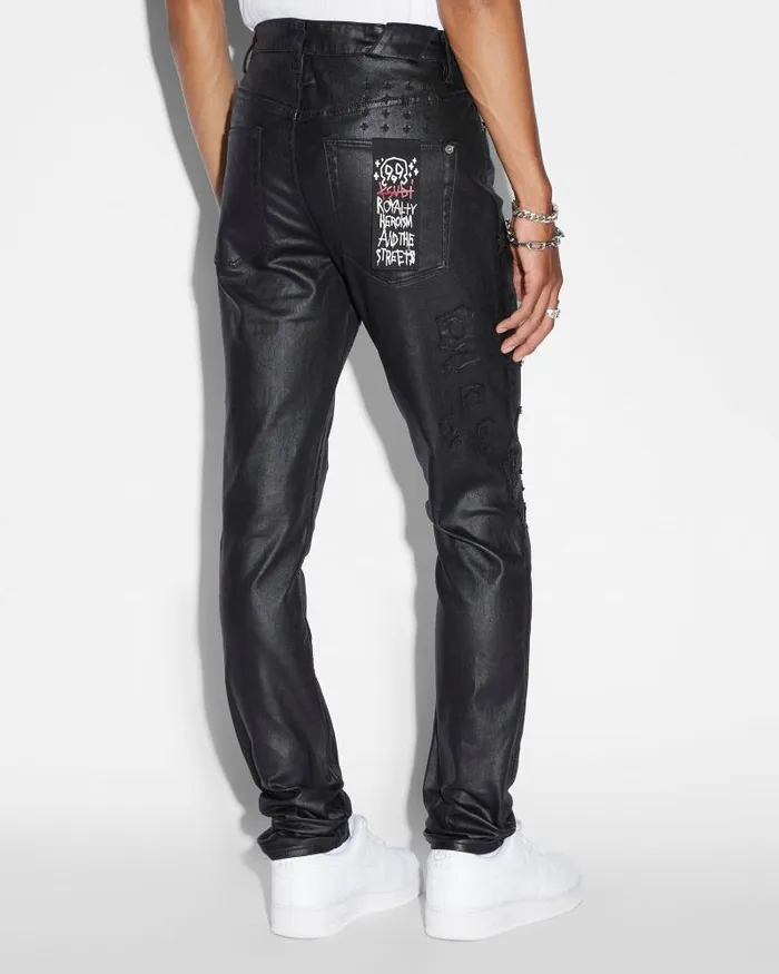 Ksubi Chitch 999 Black Wax Mens Skinny