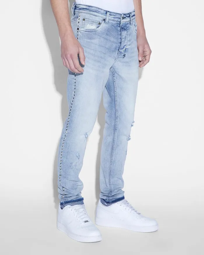 Ksubi Chitch Philly Blue Studded Mens Skinny