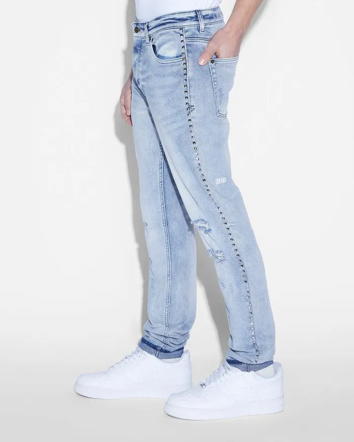 Ksubi Chitch Philly Blue Studded Mens Skinny