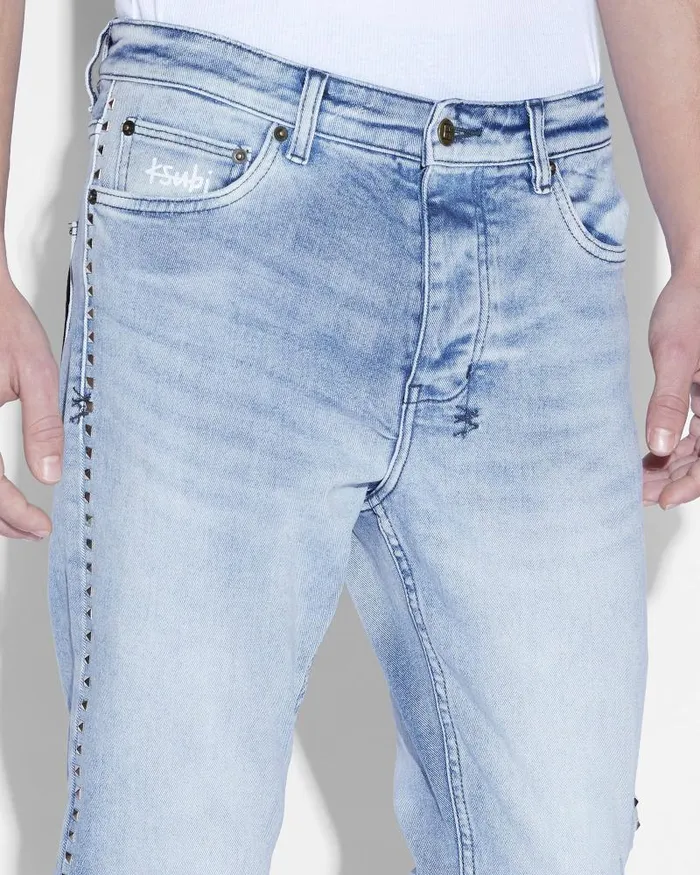 Ksubi Chitch Philly Blue Studded Mens Skinny