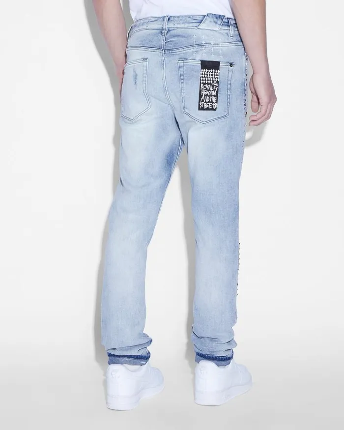 Ksubi Chitch Philly Blue Studded Mens Skinny