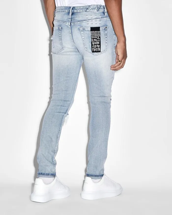 Ksubi Chitch Punk Blue Thrashed Mens Skinny