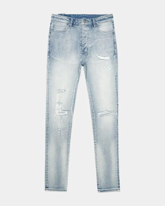 Ksubi Chitch Punk Blue Thrashed Mens Skinny