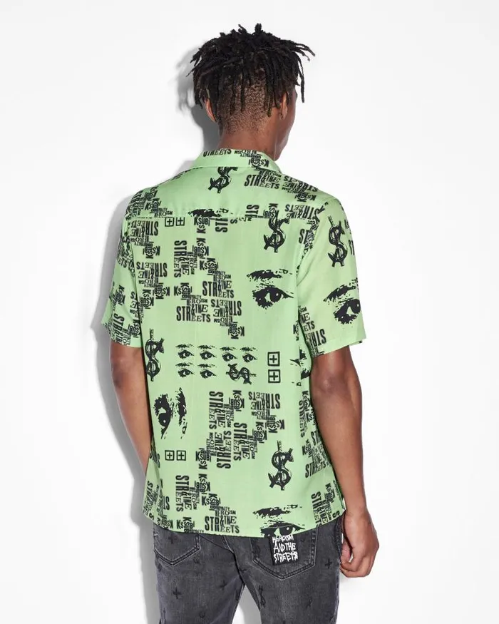Ksubi Graff Resort Ss Shirt Green Mens Shirts