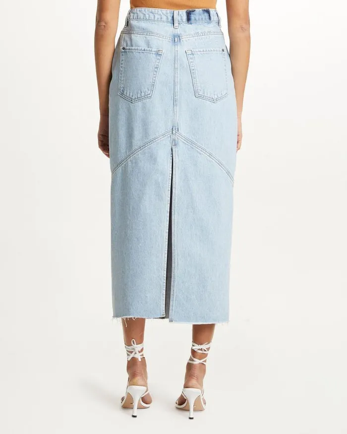 Ksubi Motion Midi Skirt Merci Womens Denim Skirts