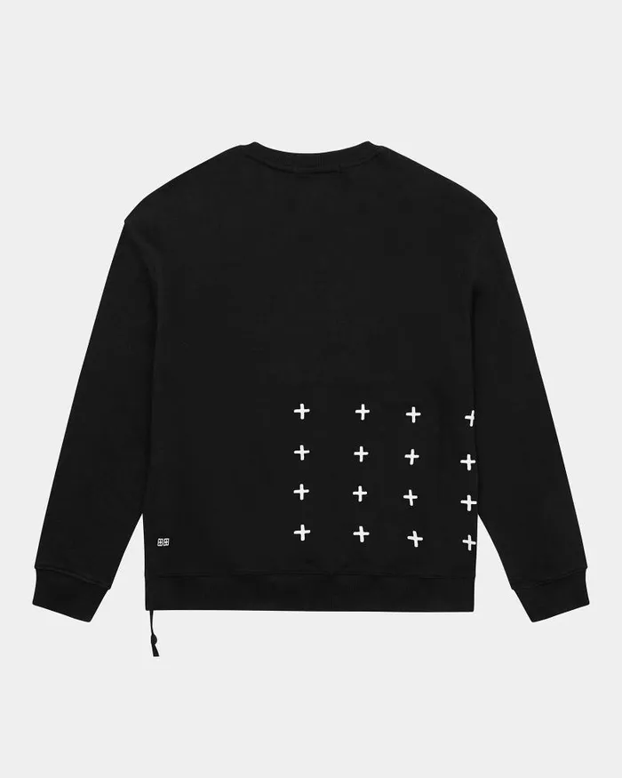 Ksubi Nyc 42154 Biggie Crew Jet Black Mens Sweats