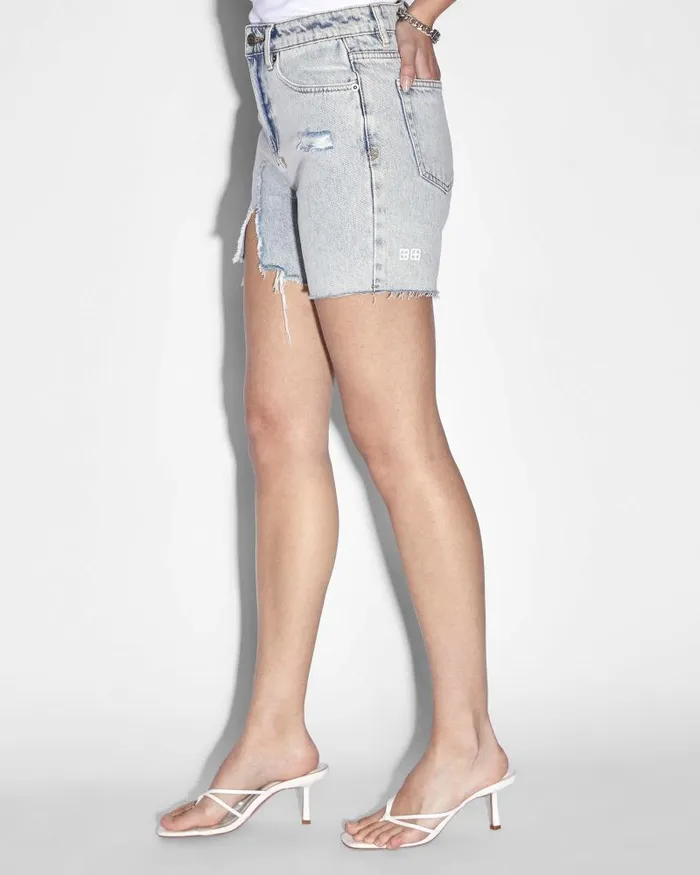 Ksubi Racer Short Muse Ripped Womens Denim Shorts