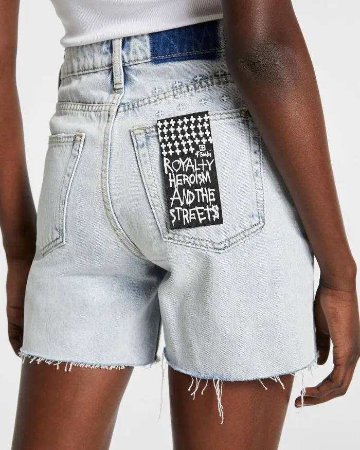 Ksubi Racer Short Muse Ripped Womens Denim Shorts