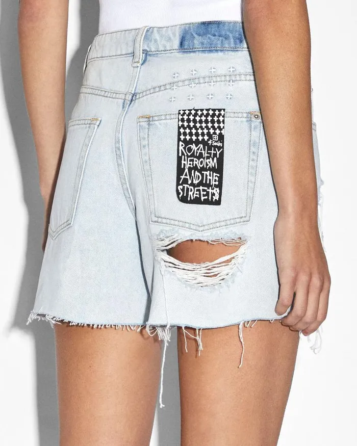 Ksubi Rider Short Drift Trashed Womens Denim Shorts