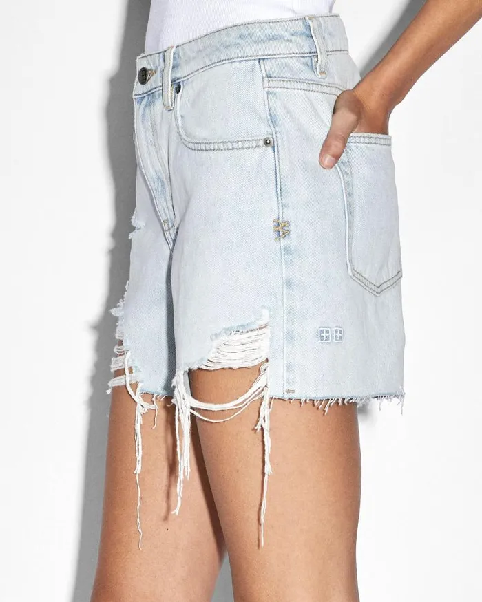 Ksubi Rider Short Drift Trashed Womens Denim Shorts