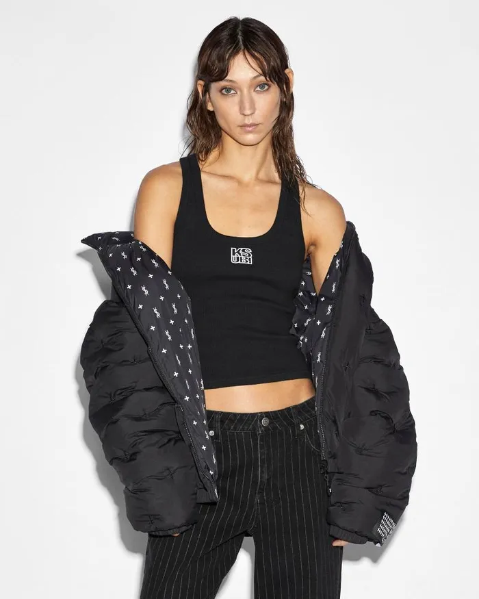 Ksubi Stacked Origin Tank Black Womens Tops