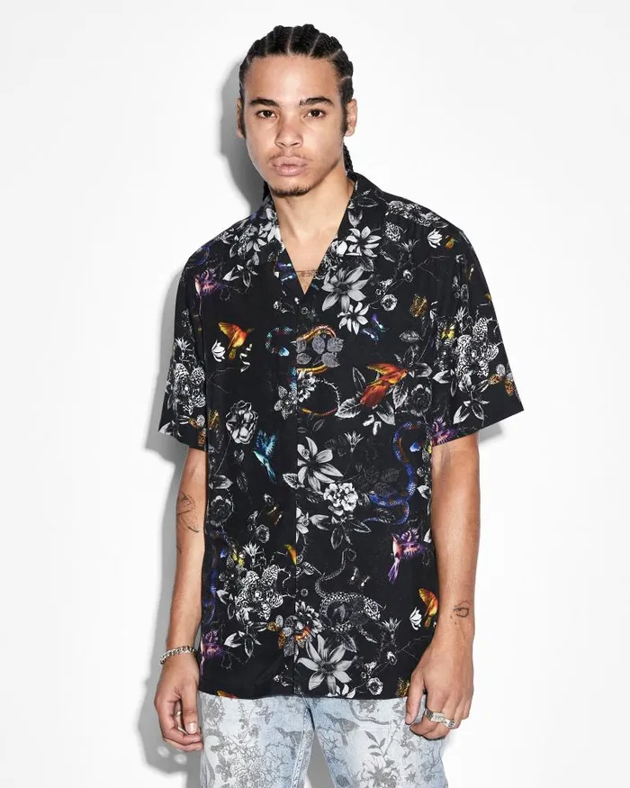 Ksubi Unearthly Resort Ss Shirt Black Mens Shirts