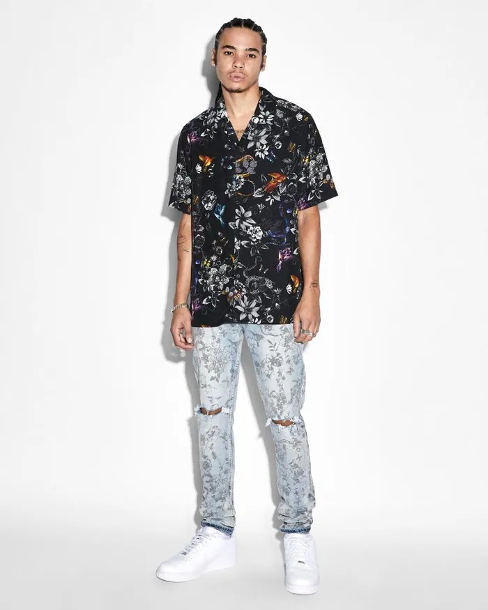 Ksubi Unearthly Resort Ss Shirt Black Mens Shirts