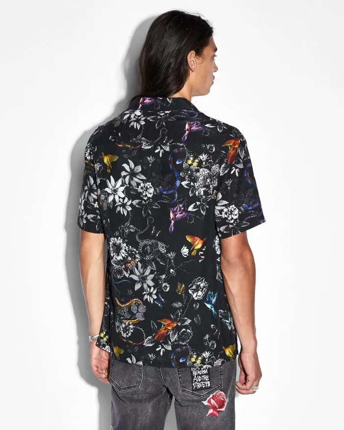 Ksubi Unearthly Resort Ss Shirt Black Mens Shirts