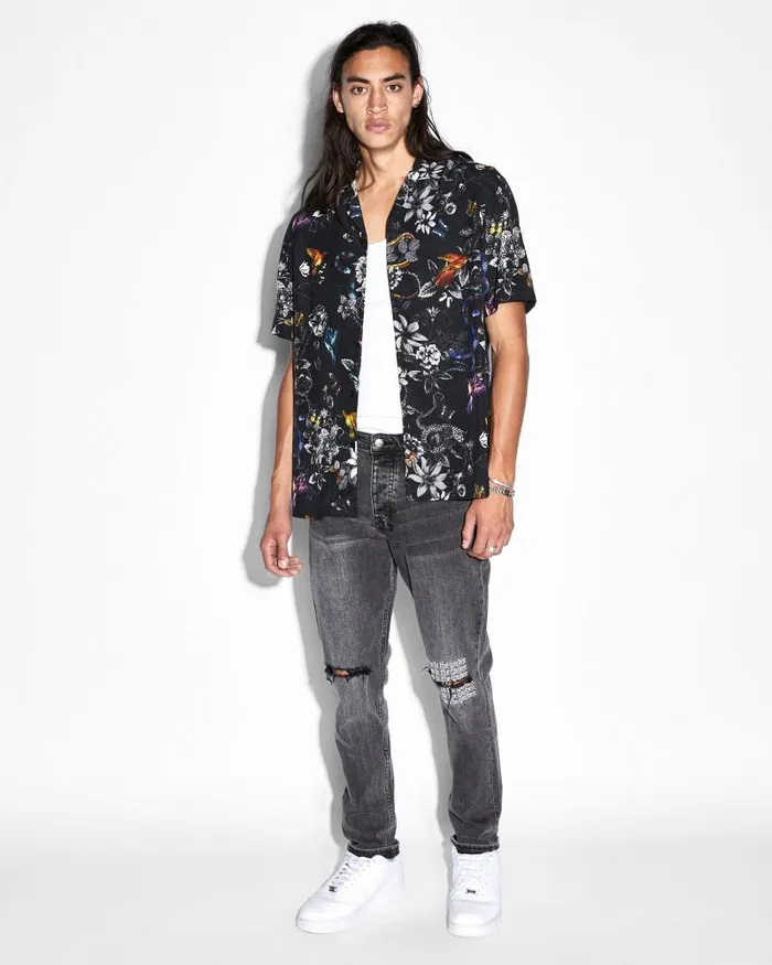 Ksubi Unearthly Resort Ss Shirt Black Mens Shirts