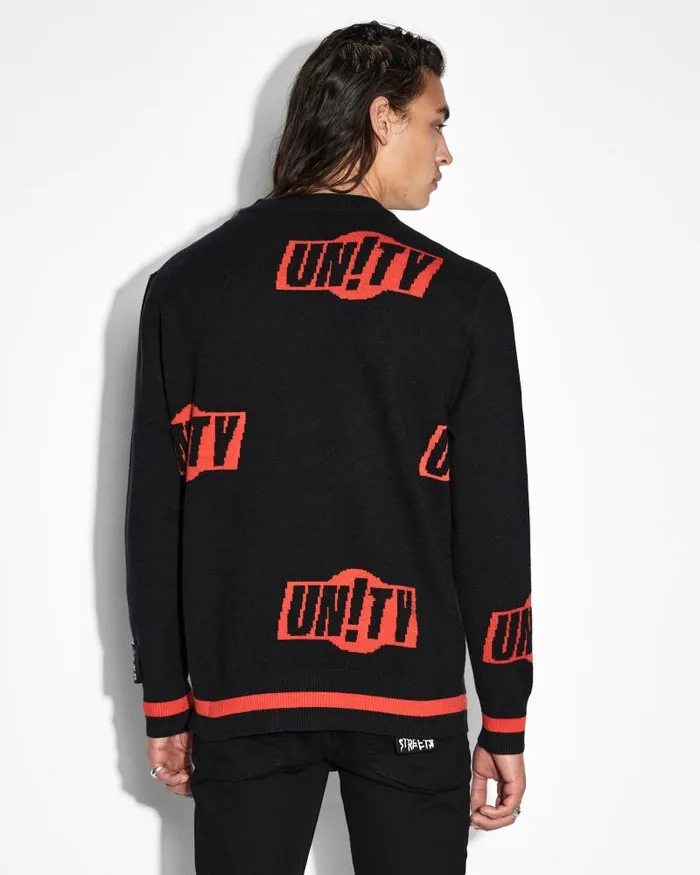Ksubi Unity Sign Knit Crew Black Mens Knits