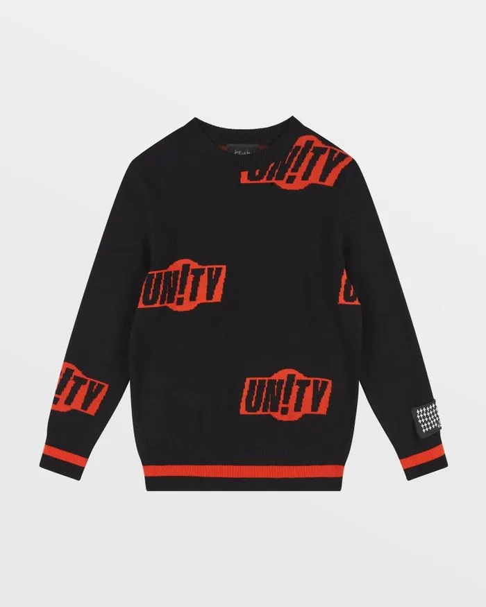 Ksubi Unity Sign Knit Crew Black Mens Knits