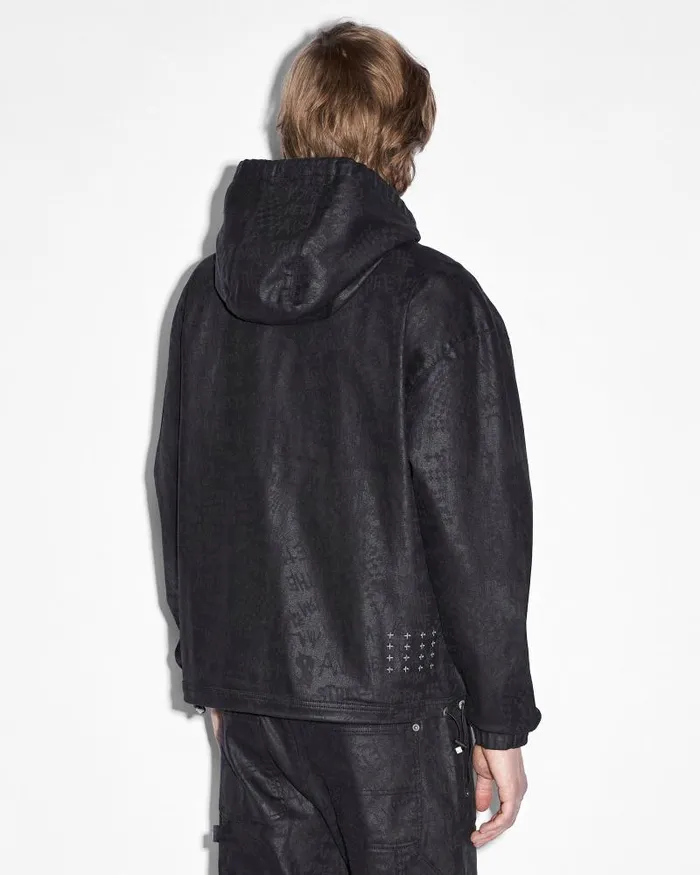 Ksubi Zip Hoodie Black Grease Mens Jackets