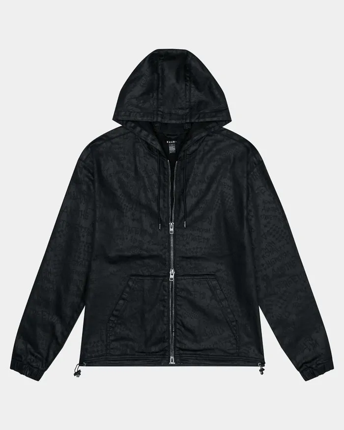 Ksubi Zip Hoodie Black Grease Mens Jackets