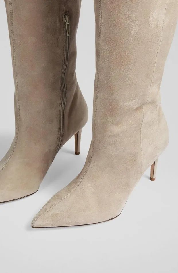 LKBennett Boots Women Astrid Grey Suede Slouchy KneeHigh Boots LKBennett Boots Women Astrid Grey Suede Slouchy KneeHigh Boots