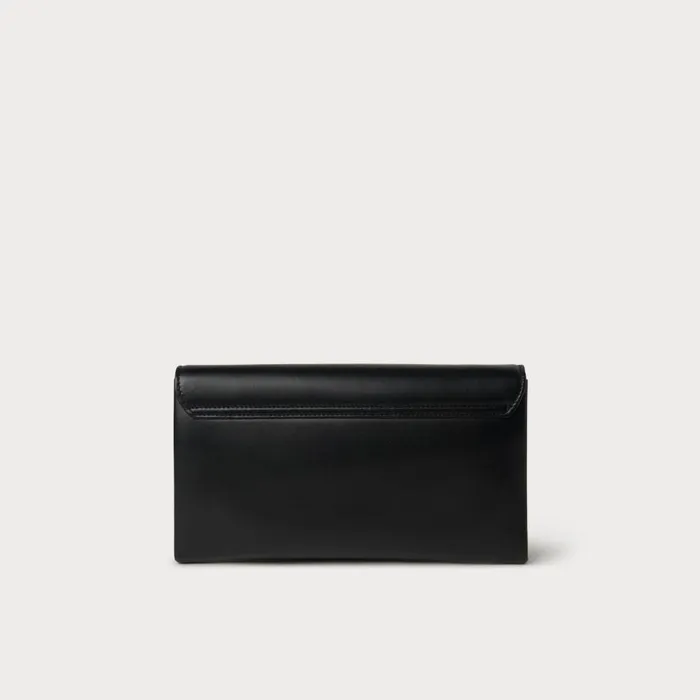 LKBennett Clutch Bags Women Dora Black Leather Envelope Clutch LKBennett Clutch Bags Women Dora Black Leather Envelope Clutch